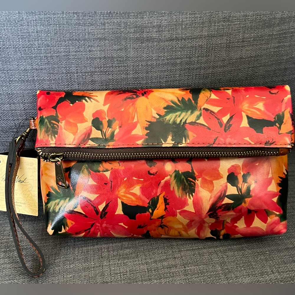 NWT PATRICIA NASH VALERIE FOLDED COSMETIC MAKEUP BAG WRISTLET CLUTCH POUCH